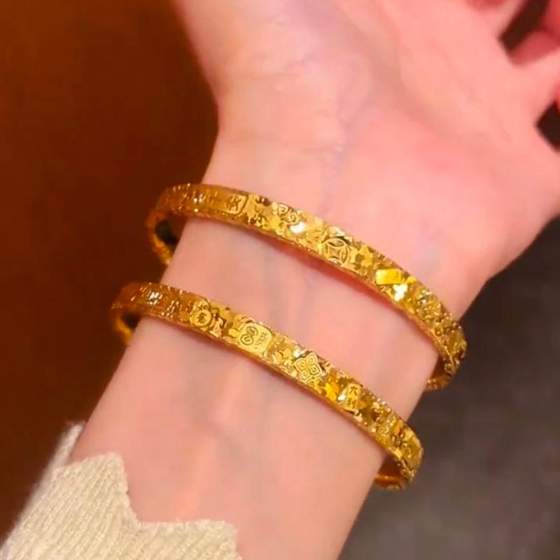 ブレスレット レディース 女性用 サージカルステンレス ラッキーアイテム バングル 腕輪 百合の紋章 高級感 シンプル おしゃれ 高見え ..