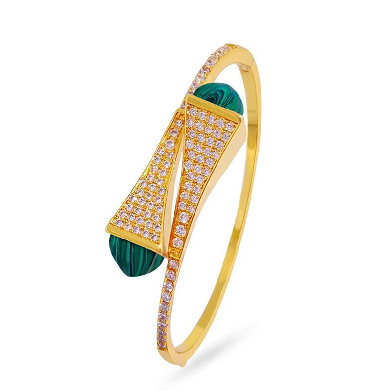 ブレスレット レディース 冷淡風 手環 飾品 ダブル宝塔 ジルコニア キラキラ 欧米風 デザイン 電気メッキ加工 ジュエリー アクセサリー