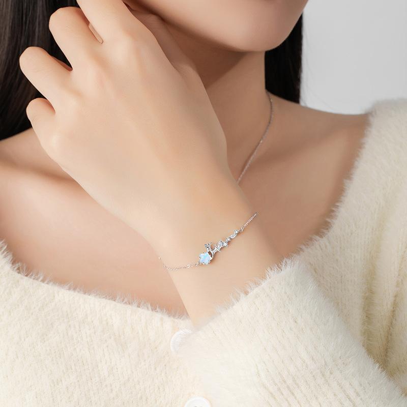 ブレスレット レディース ファッション スターリングシルバー925 星 琉璃石 バングル アクセサリー ジュエリー かわいい エレガント おしゃれ(4.0)