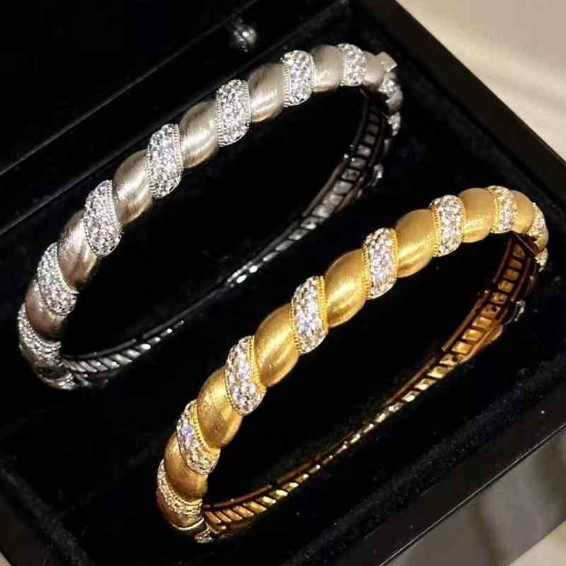 Bracelets - ブレスレット レディース 男性用 ヴィンテージ風 復古 中古風 麻花 ケーブル ラッピング 手編み バングル 精巧 軽やか 高級感 フランス風 重ね付け 手作り