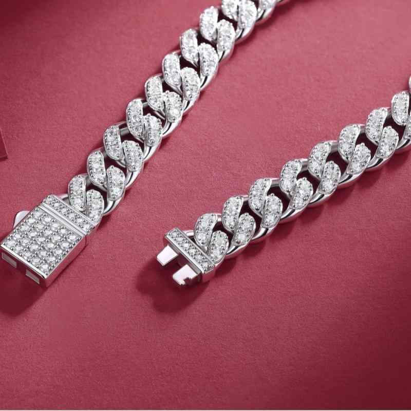 ブレスレット メンズ 男性用 ストリート ヒップホップ クール ダブルチェーン ジルコニア 冷淡風 キューバ アクセサリー