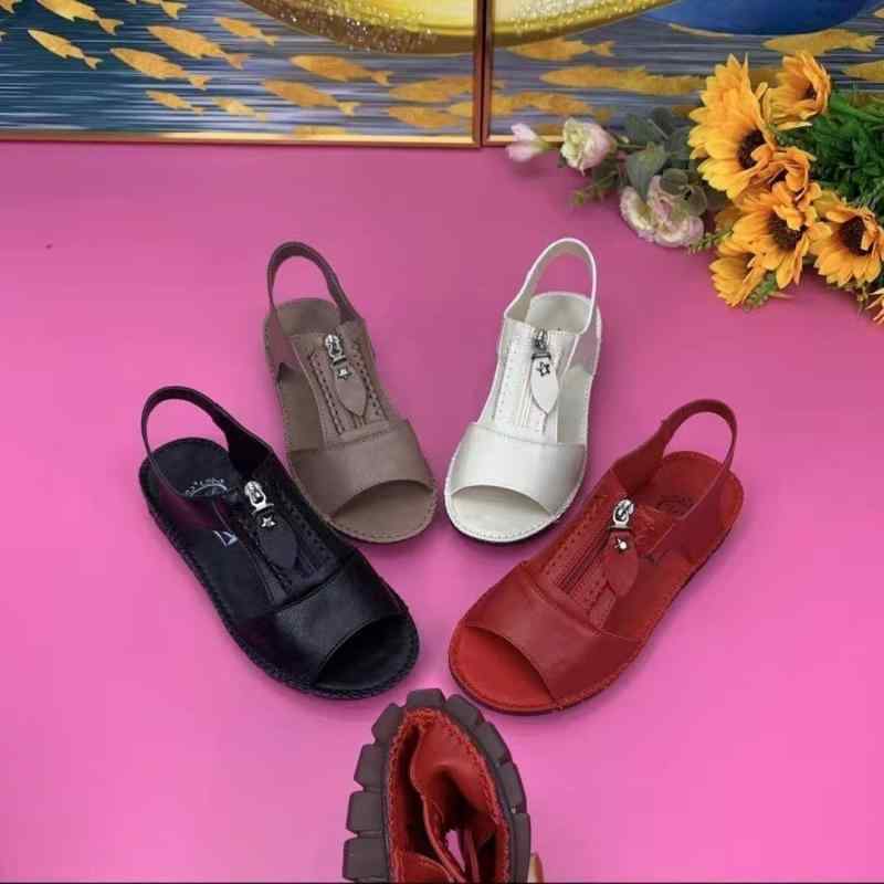 サンダル レディース ミセス 婦人靴 フラット ローヒール 柔らかい 履きやすい 痛くない 歩きやすい コンフォート 高齢者 シニア 母の日 敬老の日 秋冬2