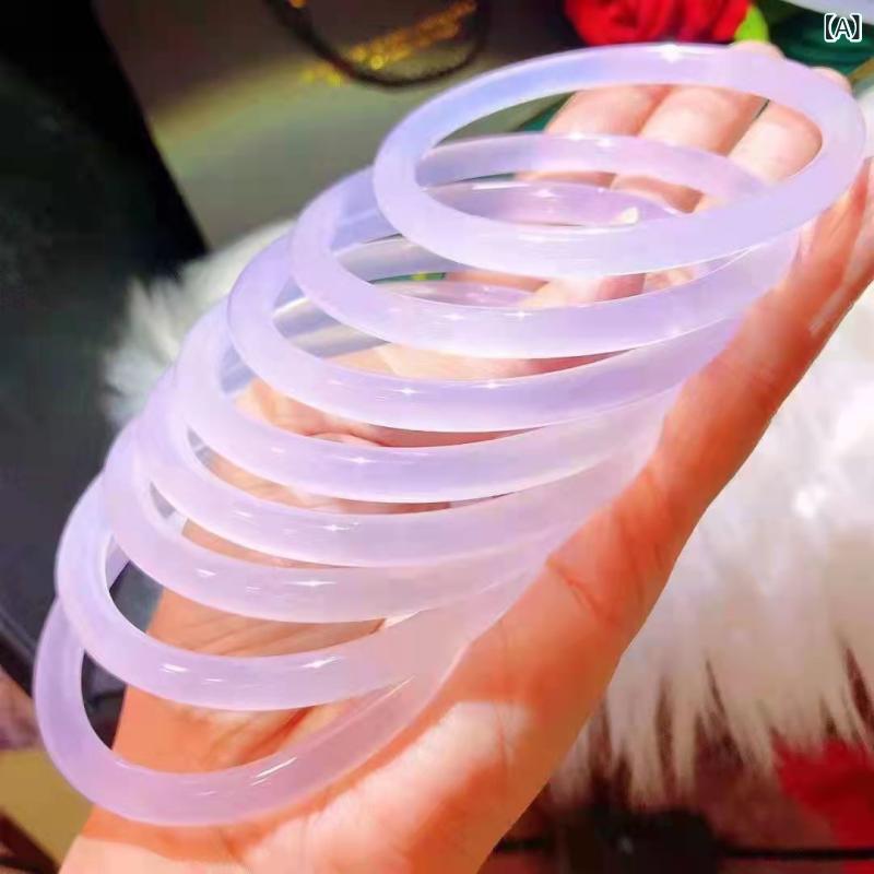 乐天商城 - ブレスレット レディース 薄紫 瑪瑙 レース模様 バングル アクセサリー かわいい おしゃれ ギフト 贈り物2