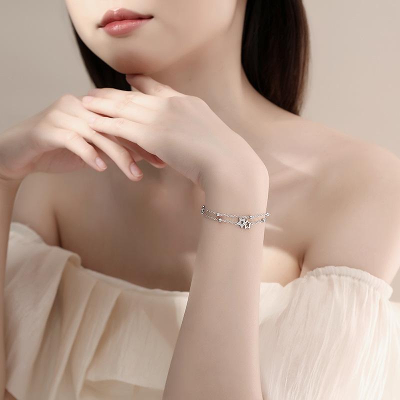 ブレスレット レディース シルバー925 軽奢 ジルコニア 流星雨 かわいい 手飾り ギフト