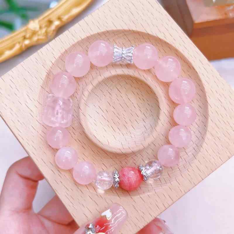 Akoya Pearl - ブレスレット レディース 水晶 天然石 ローズクォーツ ピンク かわいい パワーストーン 開運 恋愛運 癒し おしゃれ アクセサリー プレゼント