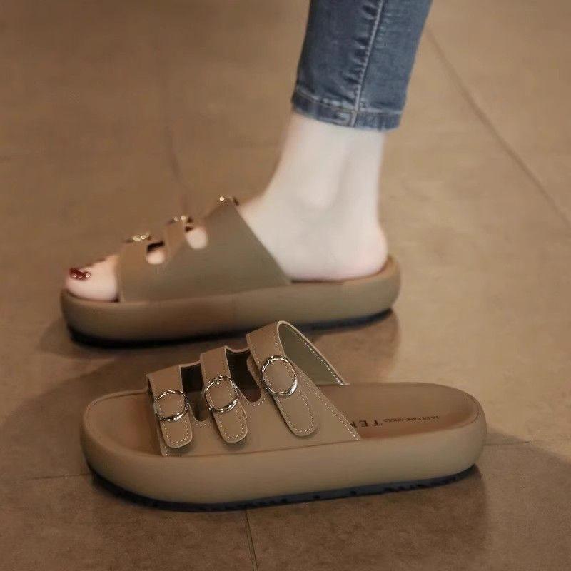 サンダル レディース 厚底 ビーチサンダル 法式 カジュアル 外履き 一文字