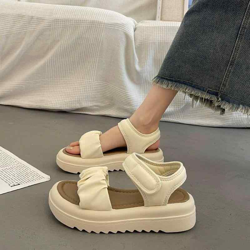 サンダル レディース 厚底 フラット かわいい らくちん 歩きやすい 疲れない 滑り止め フェミニン スカート パンツ スタイル 普段使い 旅行 春夏