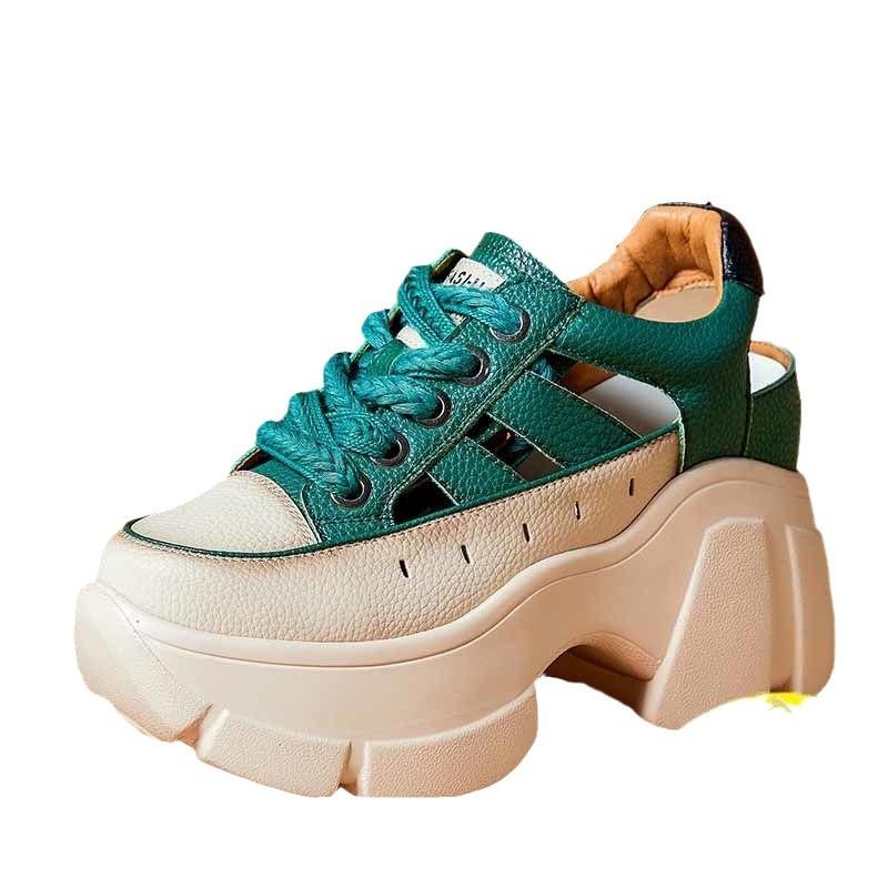 サンダル レディース 春夏 厚底 通気性 ローマ風 インヒール 百搭 かわいい 婦人靴 普段使い