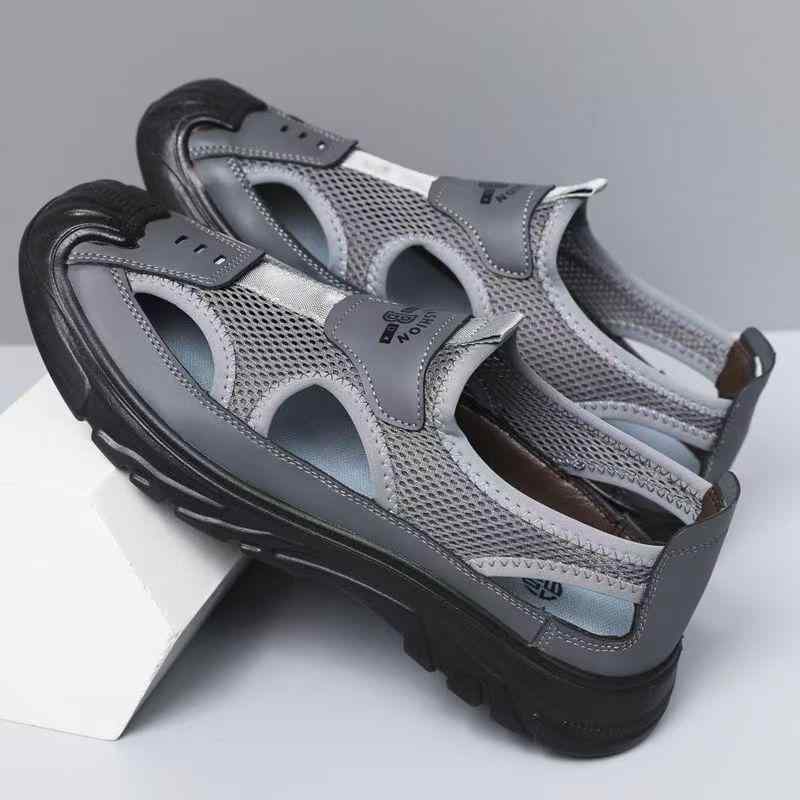 サンダル メンズ 男性用 包頭 涼感 接触冷感 網状 メッシュ ビーチサンダル 軽い 軽量 運動 スポーツ 普段使い アウトドア