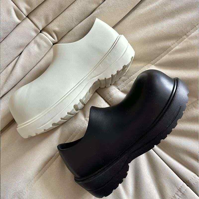 ブーツ レディース 春秋 厚底 ショートブーツ 男性用 兼用 身長アップ スリッポン トレンド