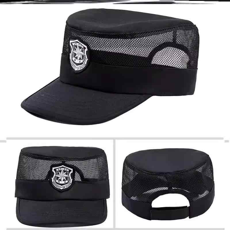 帽子 保安帽子 作訓帽 執勤帽 通気性 メッシュ ワークキャップ 網目帽 遮光 日焼け防止 制帽