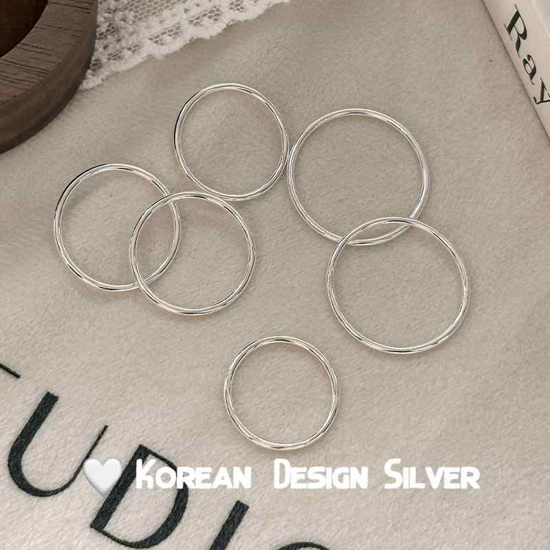 指輪 レディース S925 銀 リング シンプル 豪華感 シルバーリング 女性 指輪 素 кольцо 普段使い 冷淡風