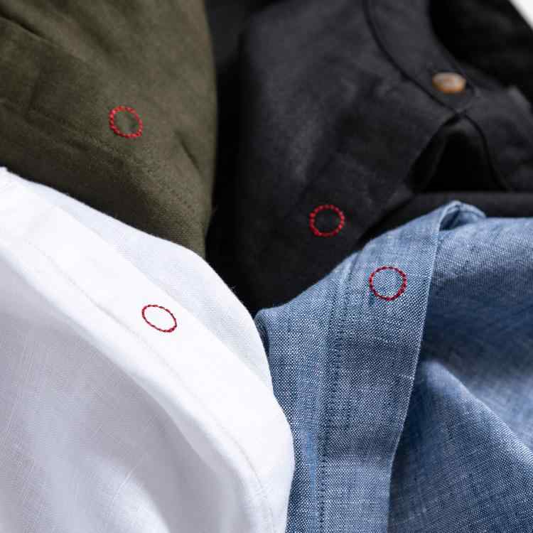 シャツ レディース リネン トップス 七分袖 小立襟 刺繍 レトロ 文芸風 ゆったり 刺しゅう 薄手 おしゃ..