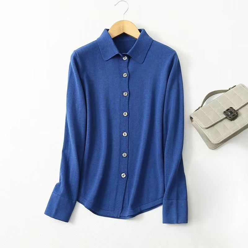 ニット レディース ポロシャツ シルク カシミヤ トッ