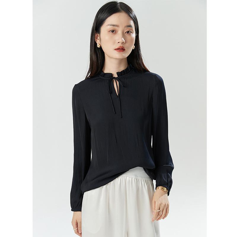 シャツ レディース 春夏 フレンチスタイル カジュアル 長袖 ラウンドネック 接触冷感 日焼け防止 バブルスリーブ 花柄 トップス