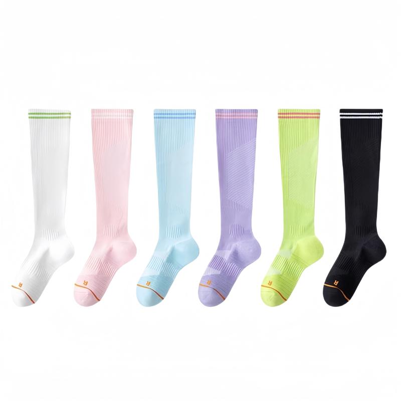 靴下 レディース ランニング スポーツ用 接触冷感 機能性 コンプレッション ソックス タオル底 伸縮性 アウトドア