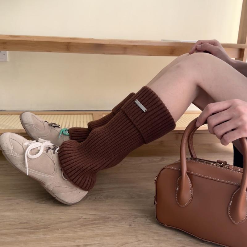 靴下 レディース 秋冬 JK 小leg 靴下 脚長効果 ニット 白 ギャル ニーハイソックス Y2K
