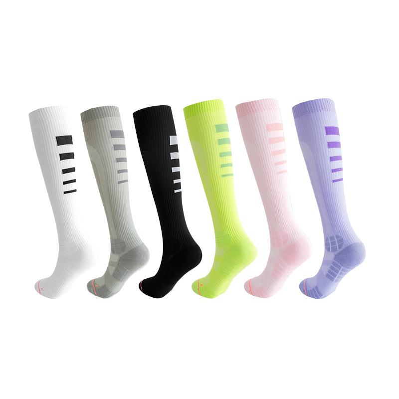 靴下 レディース ヨガ 跳躍 スポーツ 接触冷感 通気性 長筒 圧縮 多機能 タオル地