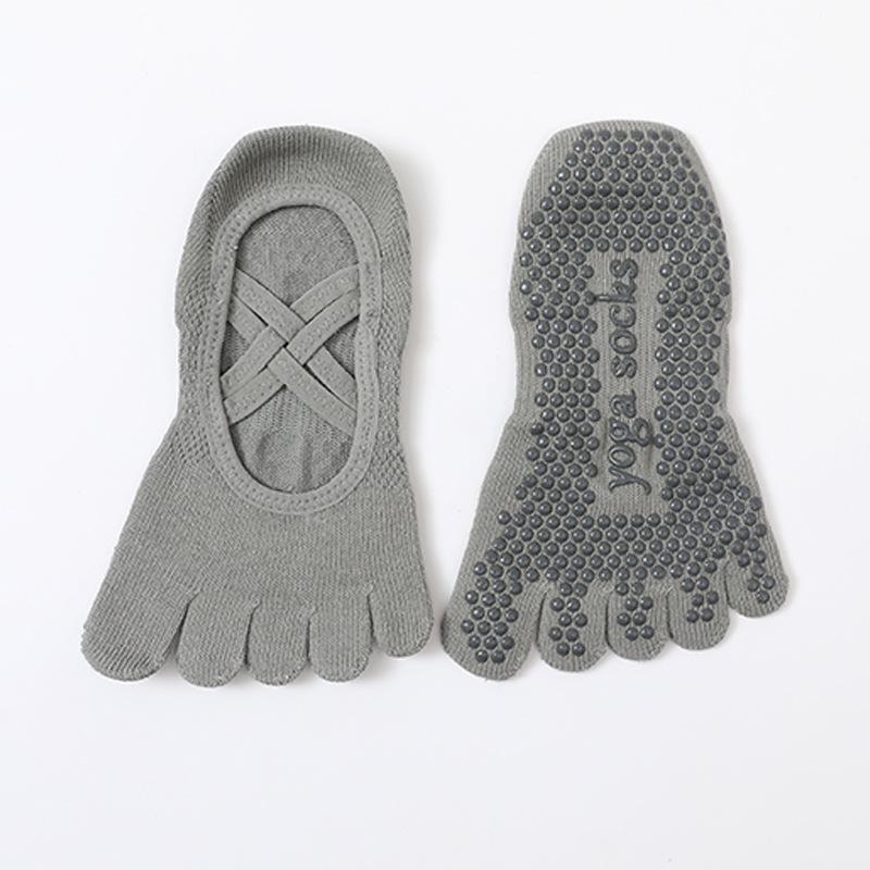 靴下 レディース 滑り止め付き 五本指ソックス 綿 汗吸収 ショートソックス バンド付き 通気性 薄手 普拉提 ヨガ 春夏