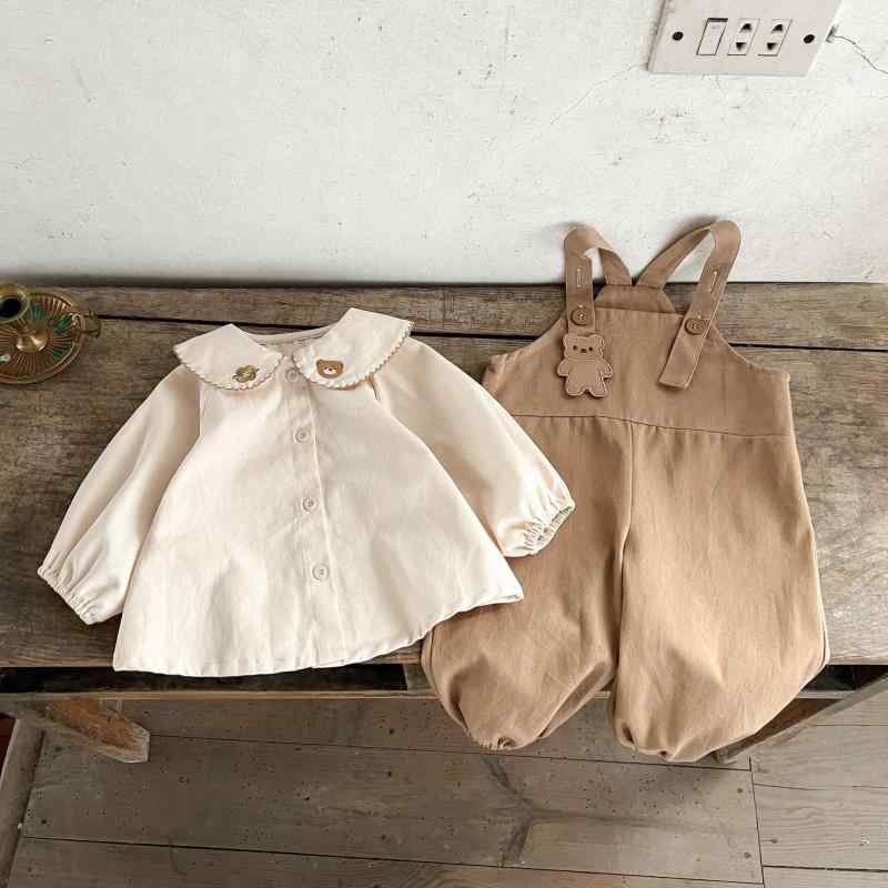 子供服 春物 セットアップ 綿 小熊 トップス サロペット インナー ニットベスト 蝶結び かわいい スカート・適用性別: 男女兼用・スタイル: 韓国・セット内容: パンツセット・袖丈: 長袖・パンツ丈: 長ズボン・生地: 柔らかい加工.酵素洗い・・パターン: 動物.・素材: 綿・主な生地成分: 綿・性レベル: A・留め具: シングルブレスト・カラー: シャツ.サスペンダーパンツ.スカート.ベスト・身長: 73cm.80cm.90cm.100cm・カテゴリ: 子供用セットアップ