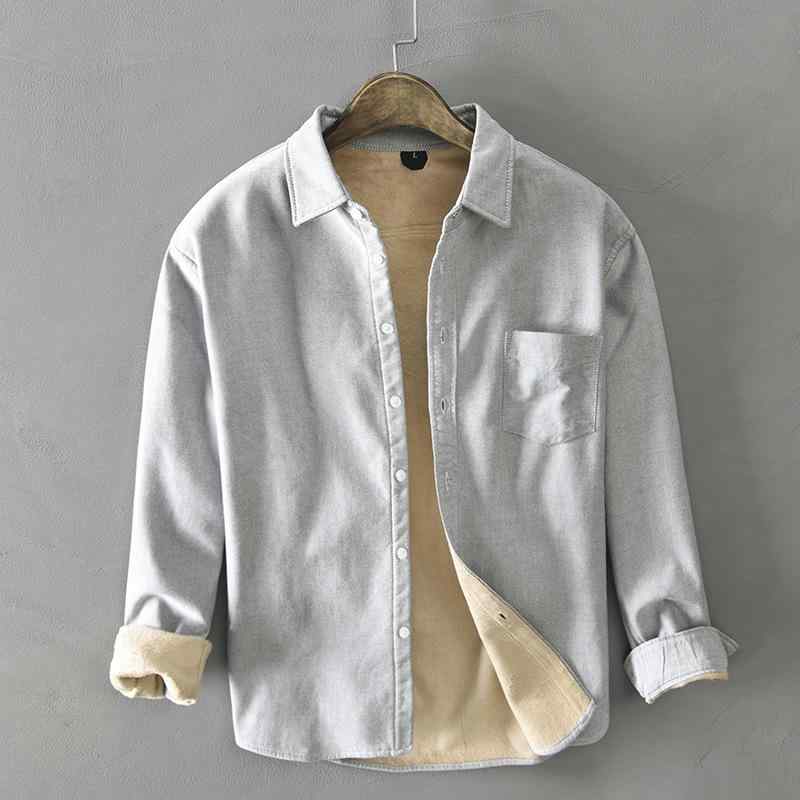 シャツ メンズ 男性用 オックスフォード ネルシャツ 裏起毛 秋冬 暖かい 厚手 カジュアル 普段使い2