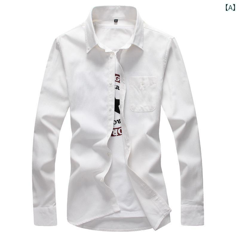 Short Sleeves （Shape Holding） - シャツ メンズ 男性用 オックスフォード ビジネス カジュアル 大きいサイズ M 5XL 無地
