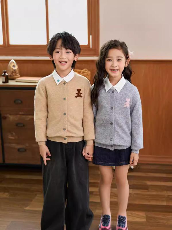 ニット キッズ 秋冬 子供服 ウール カーディガン 男の子 女の子 セーター ニット アウター トップス 羽..