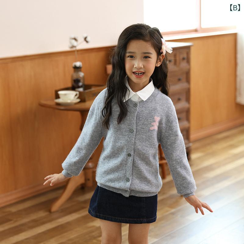ニット キッズ 秋冬 子供服 ウール カーディガン 男の子 女の子 セーター ニット ...