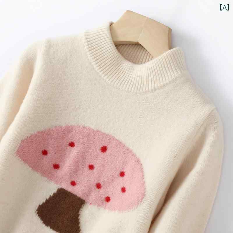 ニット キッズ 子供用 100% 羊毛 カートーン 厚手 セーター かわいい 秋冬 あったか