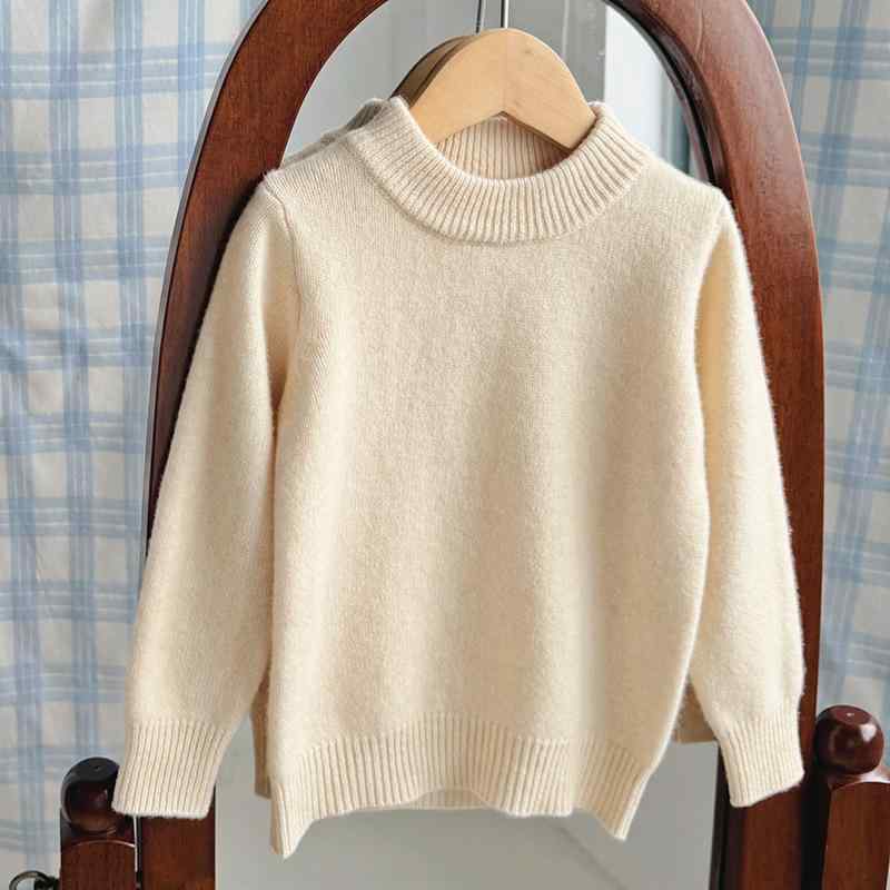 Rakuten - ニット キッズ セーター 子供服 ウール100% ハイネック プルオーバー 厚手 秋冬 防寒 暖かい 男の子 女の子 インナー かわいい 普段着