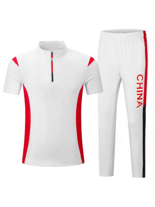 セットアップ キッズ 子供 半袖 Tシャツ 長ズボン 上下セット 運動着 スポーツウェア 通学着 綿 アウター