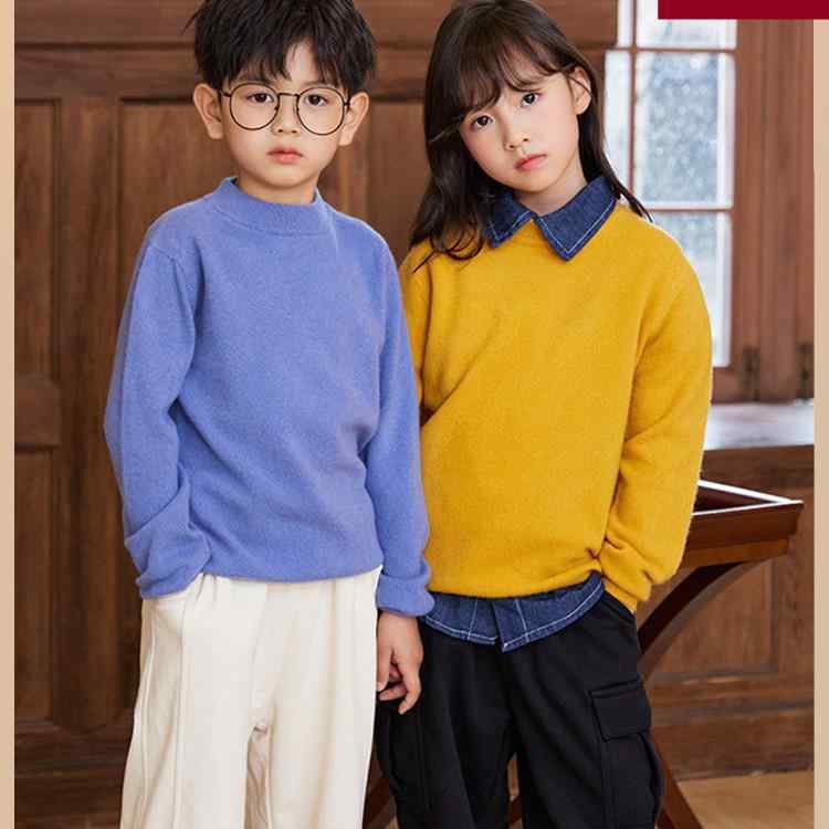 ニット レディース 子供 半袖 ウール トップス セーター カットソー プルオーバー ウール100% あったか 暖か 秋冬 インナー カジュアル 普段使い