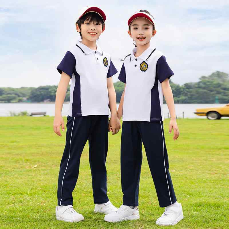 Tシャツ 子供用 純綿 短袖 Tシャツ 長ズボン 小学生 スクールウェア 教師用 セットアップ 上下セット・スタイル: 運動・適用性別: 中性/男女兼用・閉鎖タイプ: プルオーバー・要素: 運動, セット, 配色・生地: 綿・主な生地の成分: 綿95%・安全性レベル: B類・フード: なし・セットの種類: 運動セット・カラー: 青色短袖長ズボン, 白色短袖長ズボン, 青赤短袖長ズボン, ベージュ色短袖長ズボン, 黄白短袖長ズボン, 黄色短袖長ズボン・適合身長: 3333cm, 3666.3cm, 3999.6cm, 4332.9cm, 4666.2cm, 4999.5cm, 5332.8cm, 5666.1cm, 5999.4cm・組み合わせ形式: 半袖+ズボン・製品カテゴリ: スクールユニフォーム/スクールユニフォームのカスタマイズ