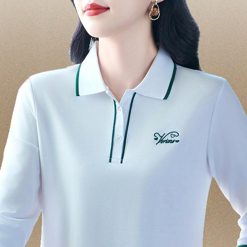 Tシャツ レディース 長袖 春秋 おしゃれ ポロシャツ ゆったり トップス 着痩せ 上品 カットソー きれいめ カジュアル