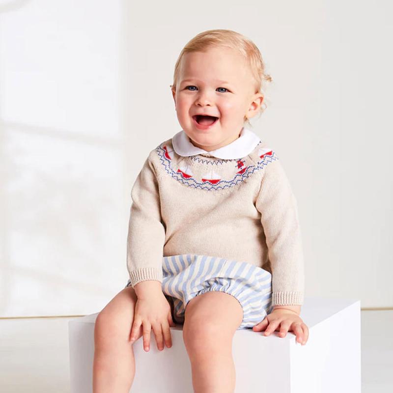 ニット キッズ 子供 男女兼用 カーディガン スクール風 セーター ベビー服 アウター 刺繍 秋冬2