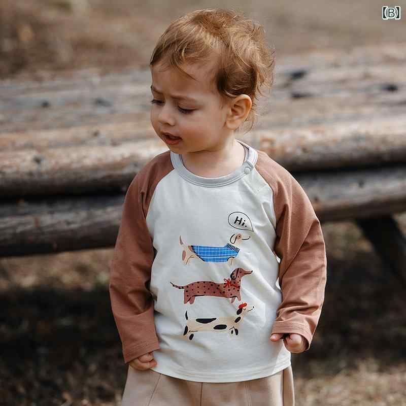 Tシャツ ベビー 北欧風 長袖 トップス カットソー 男女兼用 春秋 小童 かわいい