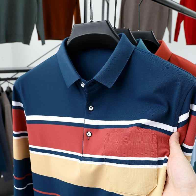 Tシャツ メンズ 長袖 ストライプ トップス ファッション ビジネスカジュアル 普段使い おしゃれ 男性用