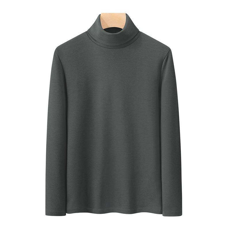 Tシャツ メンズ 男性用 モダール 高ネック 長袖 トップス 抗菌 シンプル カットソー インナー 重ね着 ストレッチ 春秋