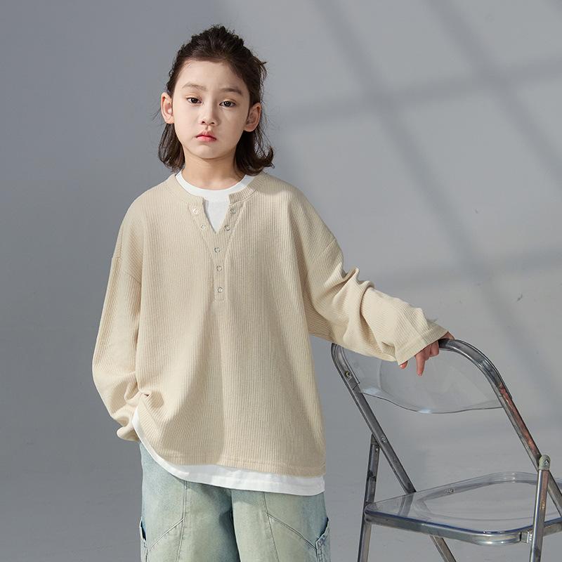 Tシャツ 男の子 長袖 カットソー 春秋 子供服 フェイクレイヤード トップス 普段着 おしゃれ かわいい