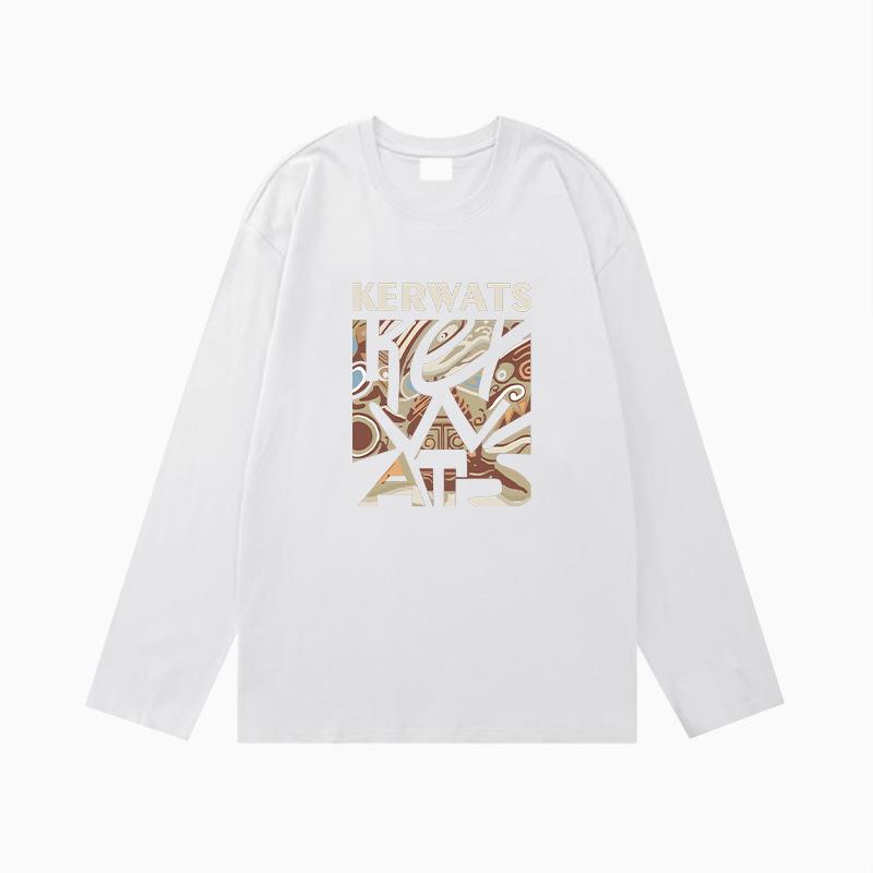 Tシャツ メンズ 男性用 長袖 秋冬 トップス インナー 肌着 カットソー 綿100% ゆったり 白 無地 普段使い