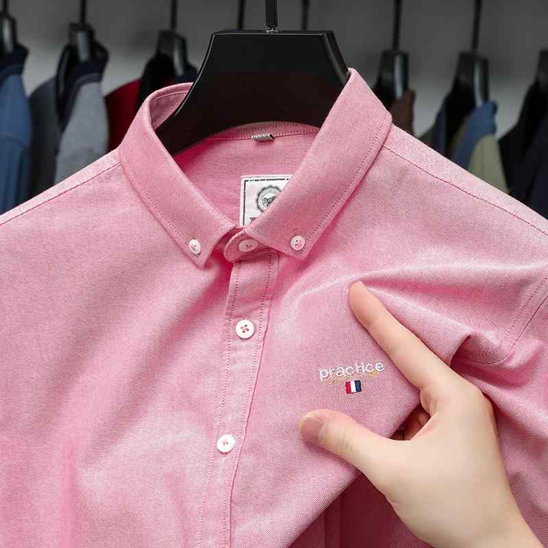 シャツ 男性用 オックスフォードシャツ 長袖シャツ 綿100% 無地感 高見え 普段使い 百搭 春秋