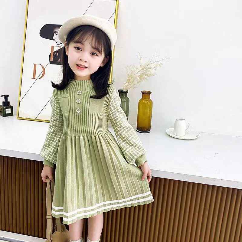 ワンピース 子供 女の子 秋冬 プリンセス ニットワンピース 韓国風 かわいい おしゃれ 子供服 卸売