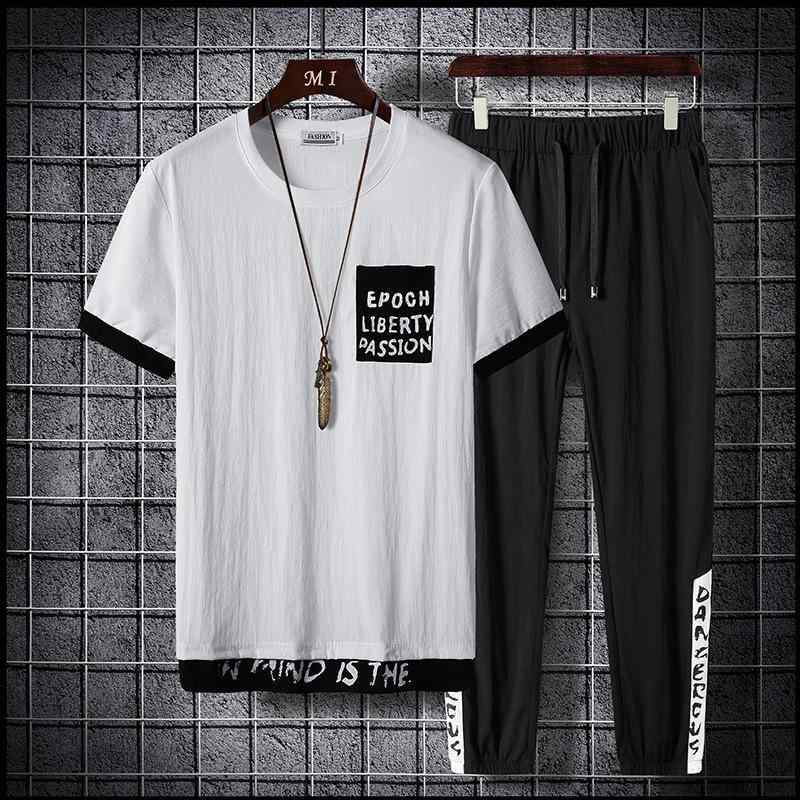 Tシャツ 男性用 大きいサイズ 接触冷感 通気性 スポーツ カジュアル 半袖Tシャツ 短パン 長ズボン 上下セット 部屋着 ルームウェア