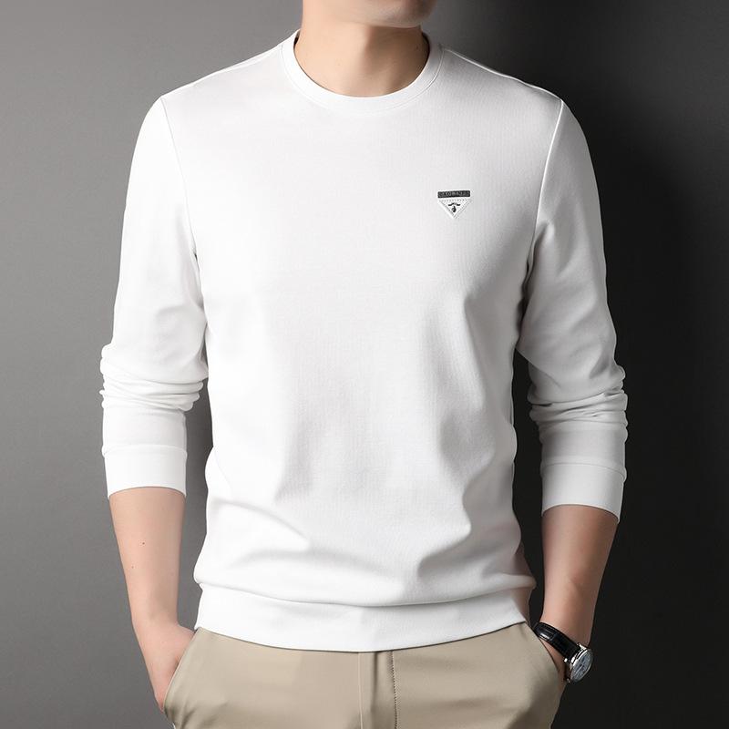 Tシャツ メンズ 男性用 綿 長袖 秋 ゆったり カジュアル インナー クルーネック トレーナー トップス
