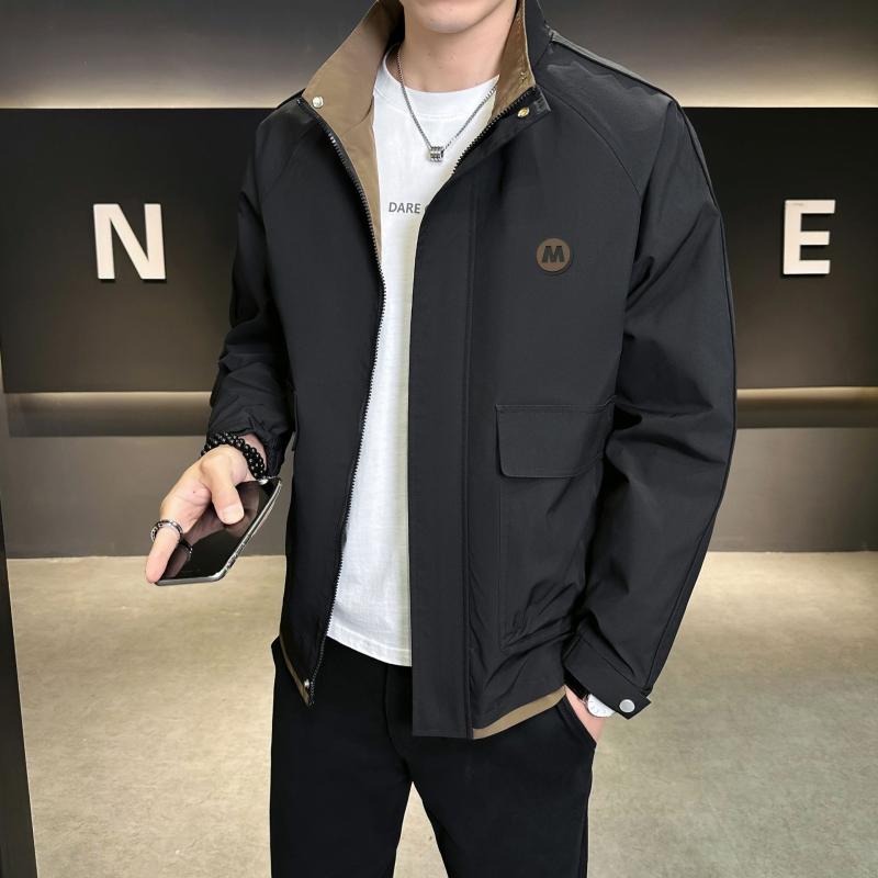 ジャケット メンズ 男性用 ブルゾン ジャンパー アウター 立襟 スプリングコート ワークウェア 普段使い 高級感 春秋冬