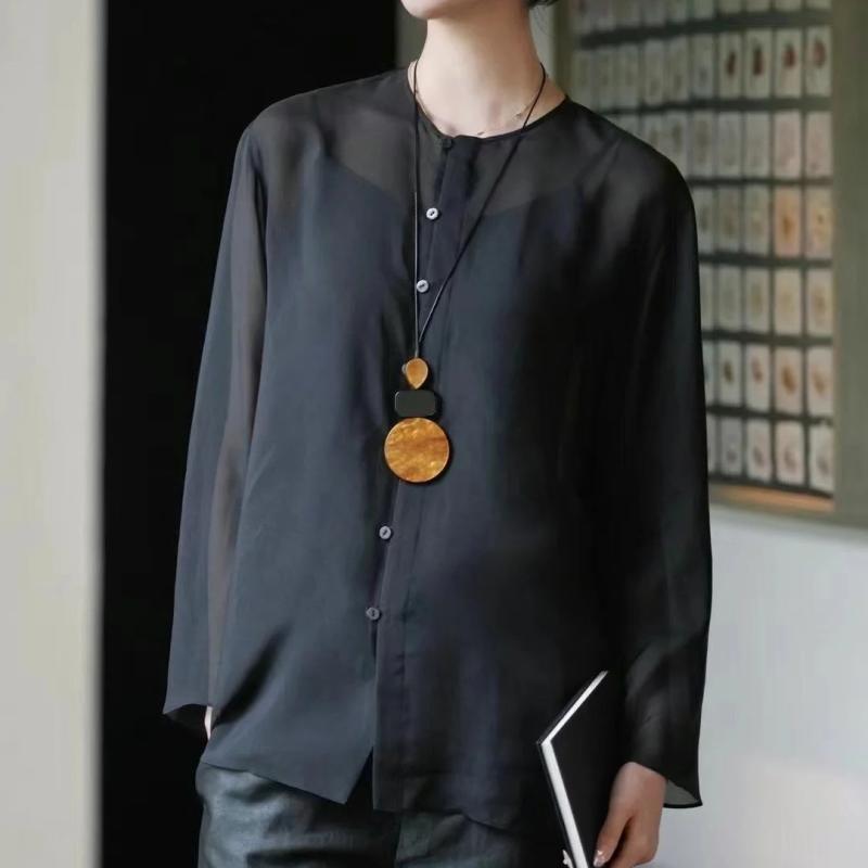 シャツ レディース 長袖 花柄 トップス シフォンブラウス 春夏 エレガント 上品 きれいめ