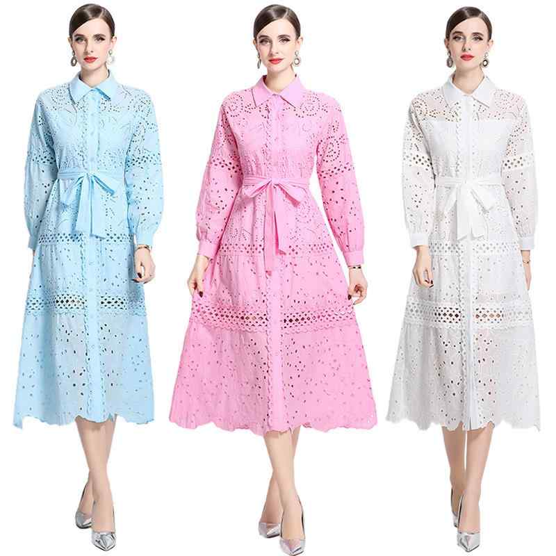 ワンピース レディース 春夏 ボヘミアン リゾート ロング丈 パフスリーブ 刺繍 スリム 重ね着風 チュニック エレガント 旅行 デート お洒落 かわいい