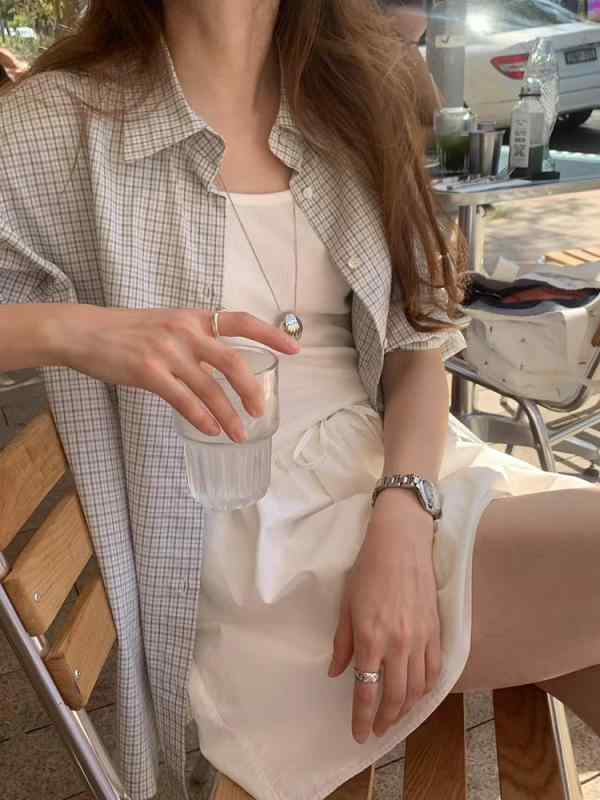 シャツ レディース 綿 格子柄 襟付き トップス ゆったり 快適 日焼け防止 紫外線対策 リラックス ルームウェア 普段使い カジュアル かわいい