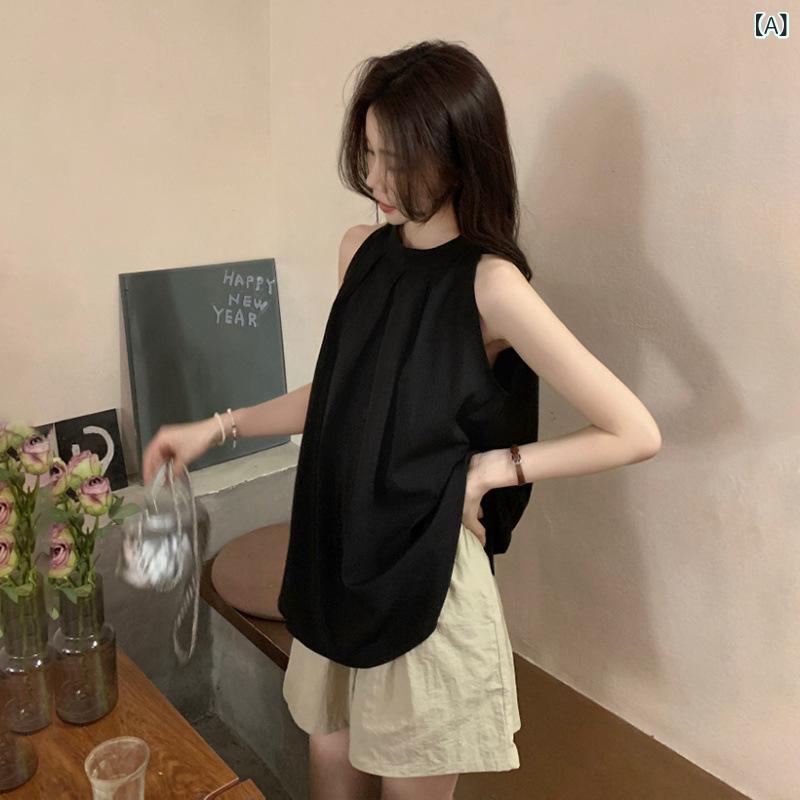 シャツ レディース ノースリーブ ブラック 露出 肩出し パフスリーブ ドール トップス ブラウス Miu Miu風 着こなし かわいい