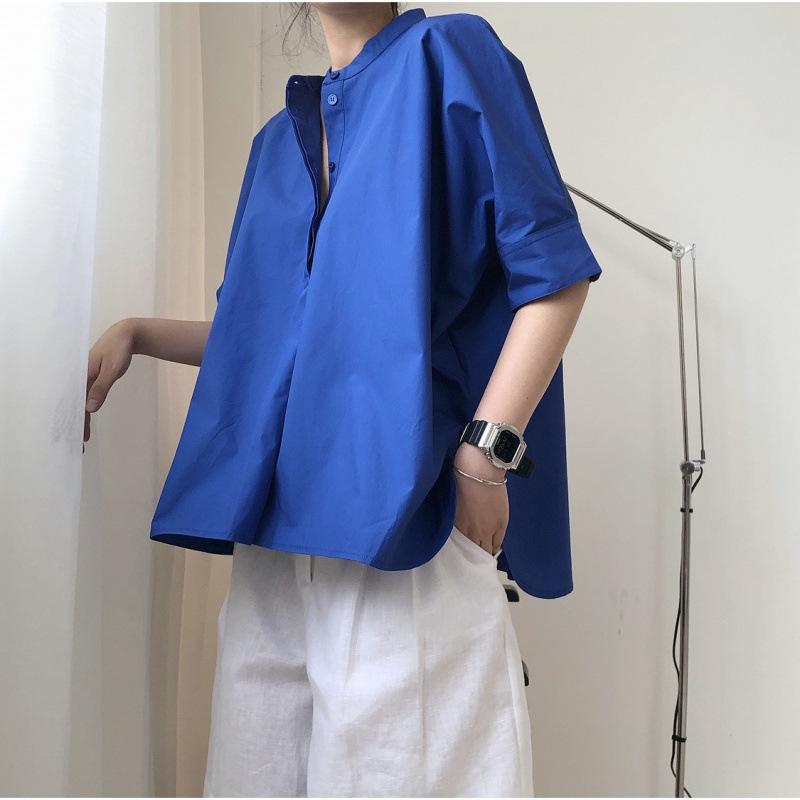 シャツ レディース 半袖 コットン �